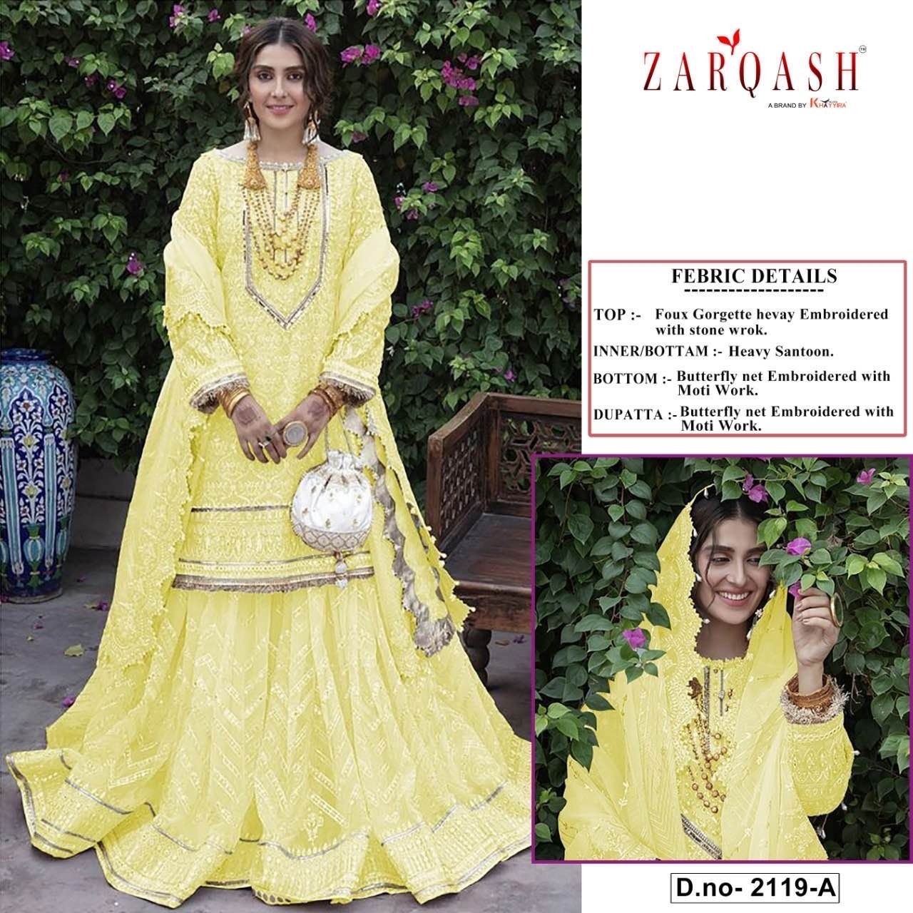 ZARQASH Z 2119 A RAMSHA HITS VOL 7 SALWAR SUITS ONLINE SHOPPING
