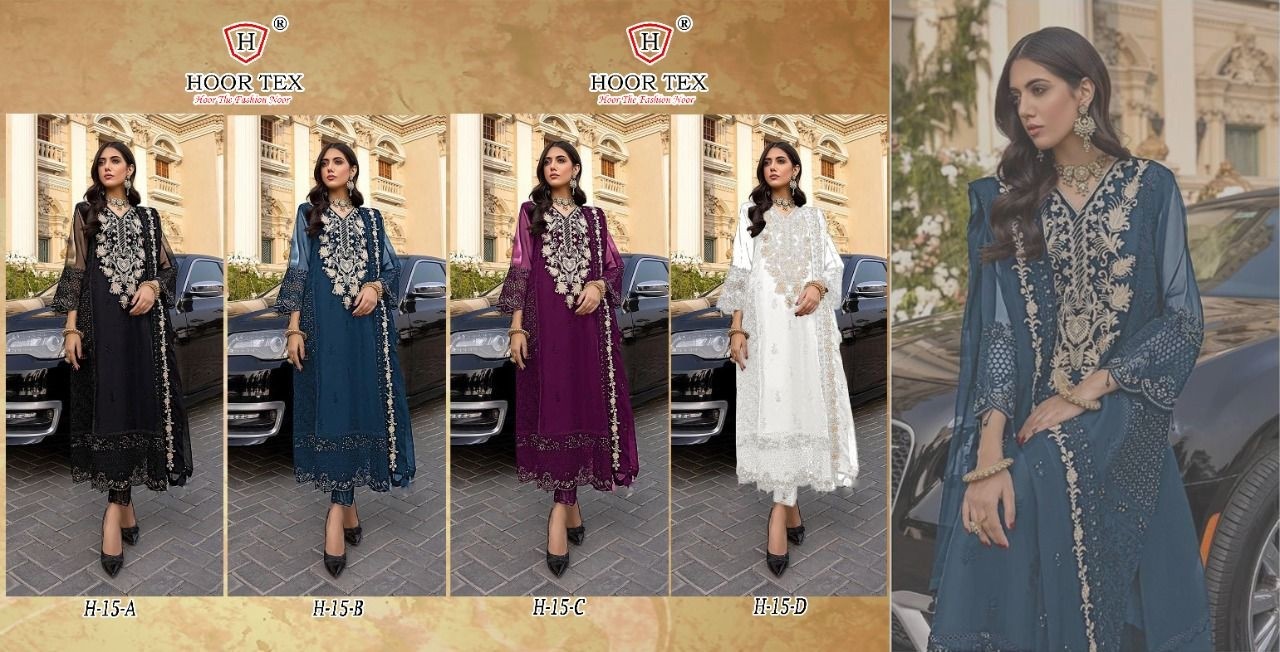 HOOR TEX H 15 A WHOLESALER PAKISTANI SUITS 