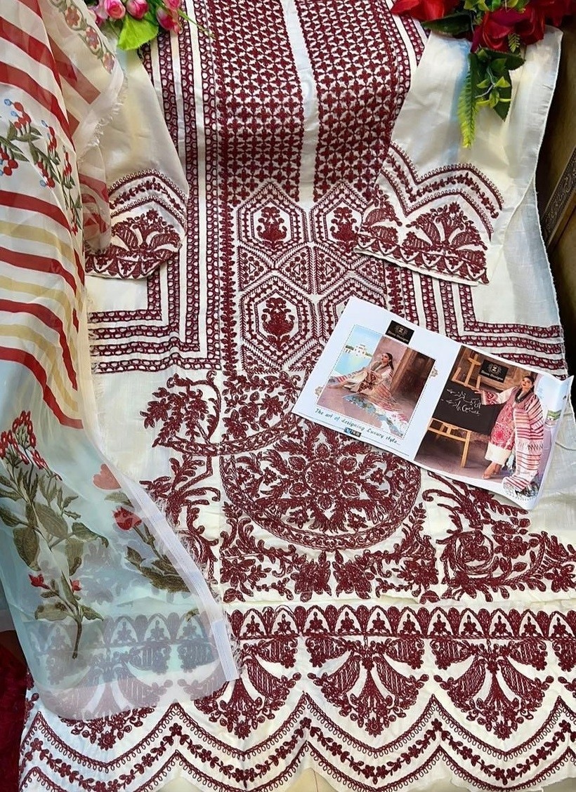 ZIAAZ DESIGNS D NO.7774 B PAKISTANI SUITS WHOLESALE