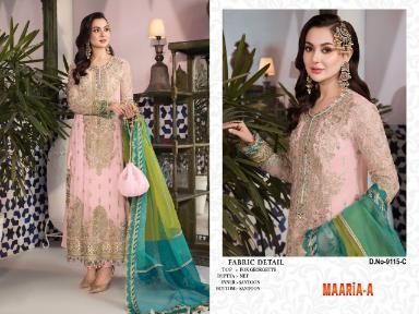 MAARIA A 9115 A TO 9115 F PAKISTANI SUITS SINGLE PIECE