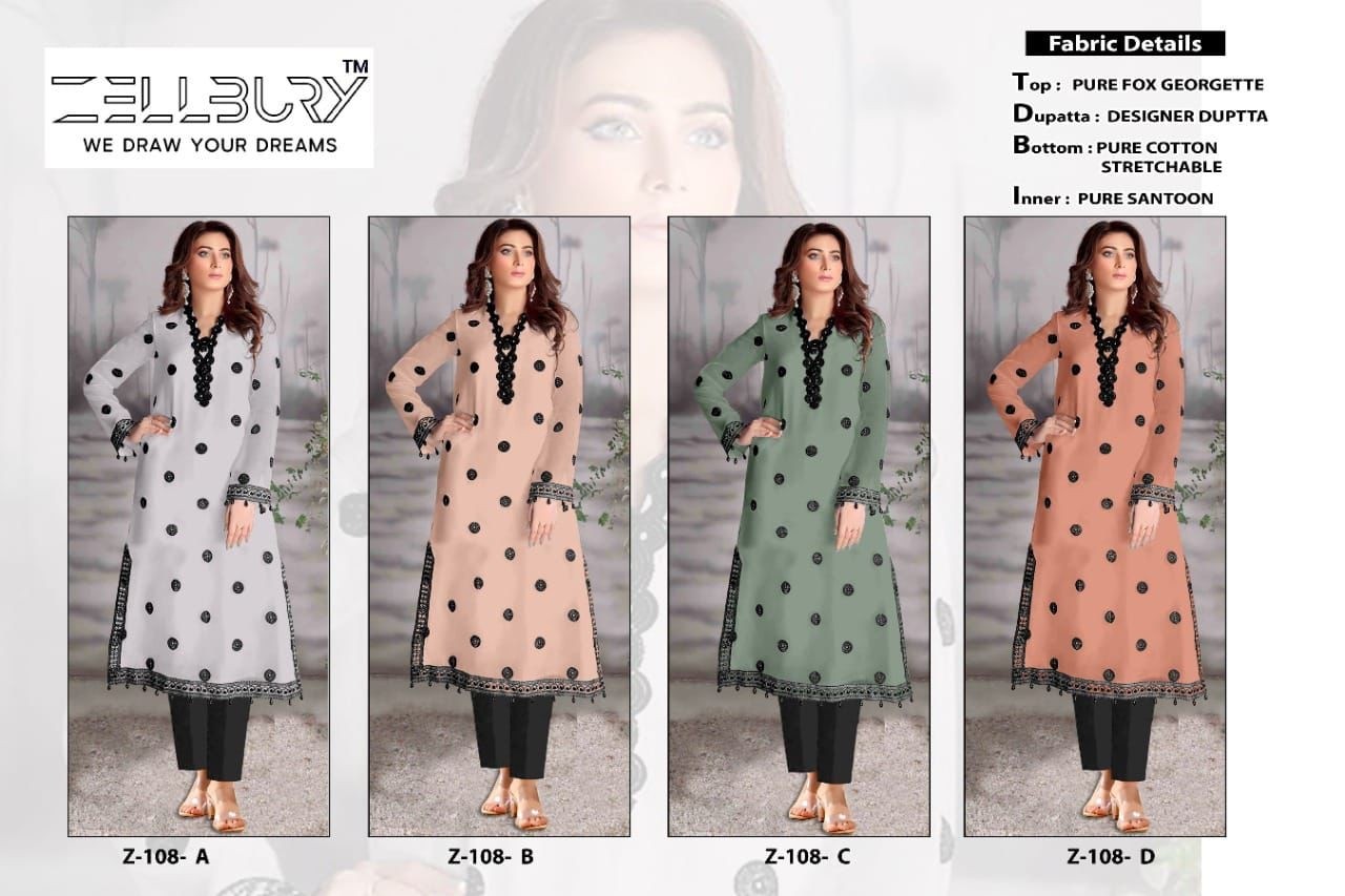 ZELLBURY Z 108 B PAKISTANI KURTIS ONLINE SHOPPING IN SURAT