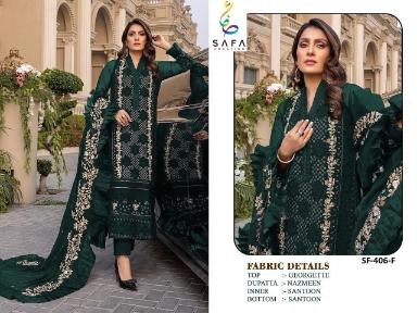 SAFA CREATION 405 PAKISTANI SUITS WITH SINGLE