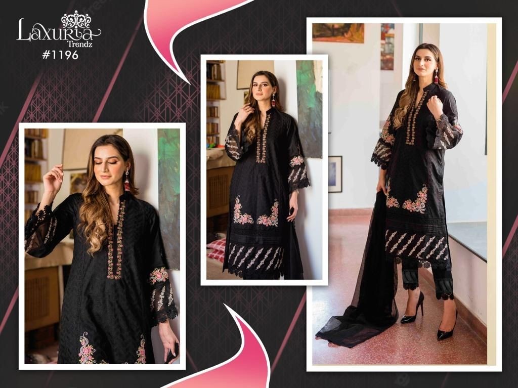 LAXURIA TRENDZ 1196 BLACK LATEST KURTIS IN SURAT