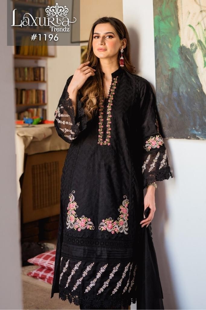 LAXURIA TRENDZ 1196 BLACK LATEST KURTIS IN SURAT