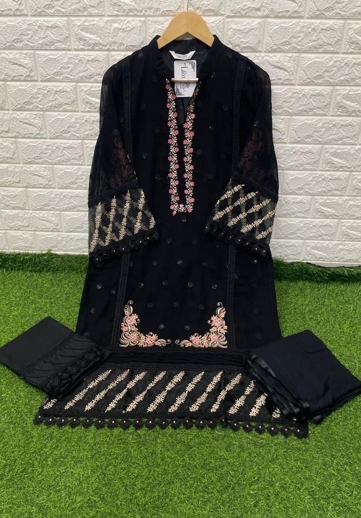 LAXURIA TRENDZ 1196 BLACK LATEST KURTIS IN SURAT