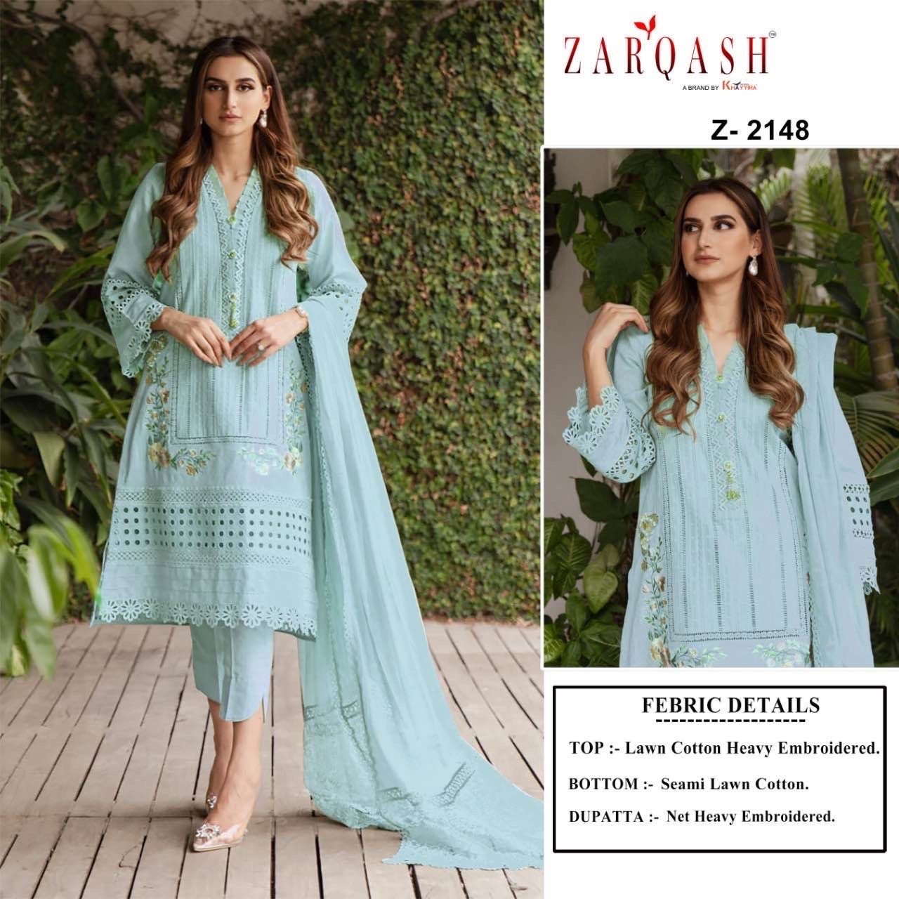 ZARQASH CHIKANKARI Z 2148 SALWAR SUITS WHOLESALE 
