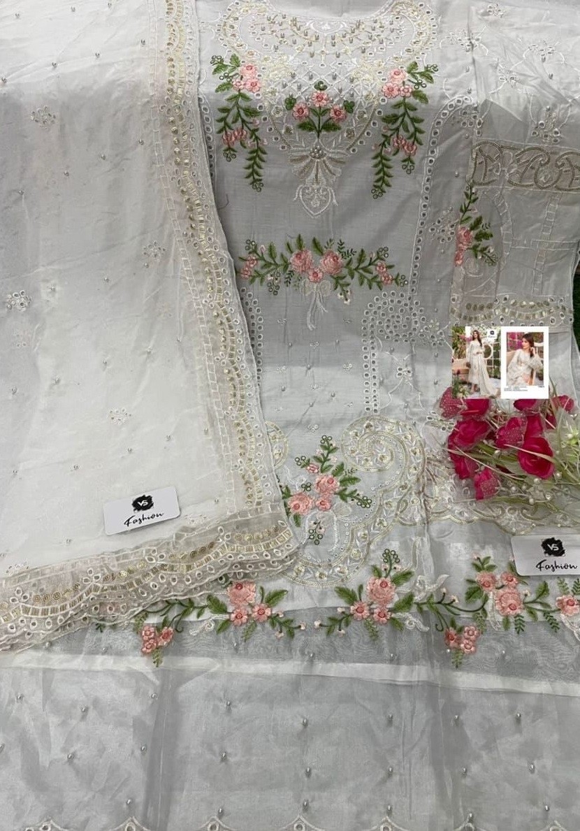 VS FASHION 1164 C WHITE PAKISTANI SALWAR KAMEEZ SUPPLIER INDIA