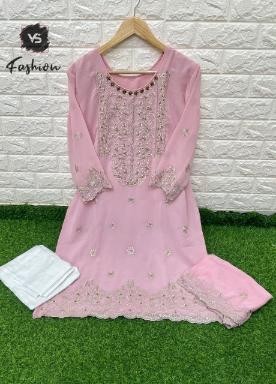 VS FASHION PINK LATEST PAKISTANI KURTIS ONLINE SHOPPING