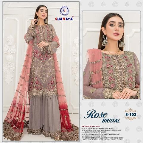 SHANAYA ROSE BRIDAL S 102 PAKISTANI DESIGNER SUITS WHOLESALER