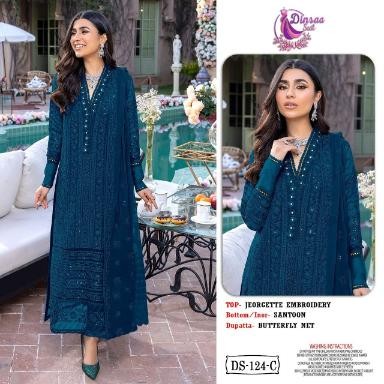DINSAA SUIT DS 124 C PAKISTANI SUITS WITH PRICE