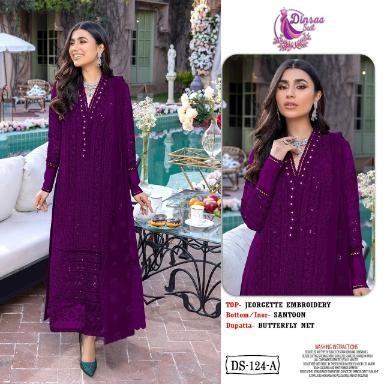 DINSAA SUIT DS 124 A PAKISTANI SUITS