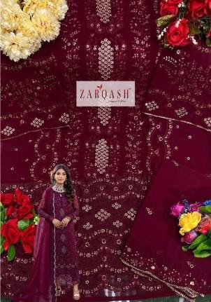 ZARQASH ALIF Z 2124 A LATEST PAKISTANI DRESS 