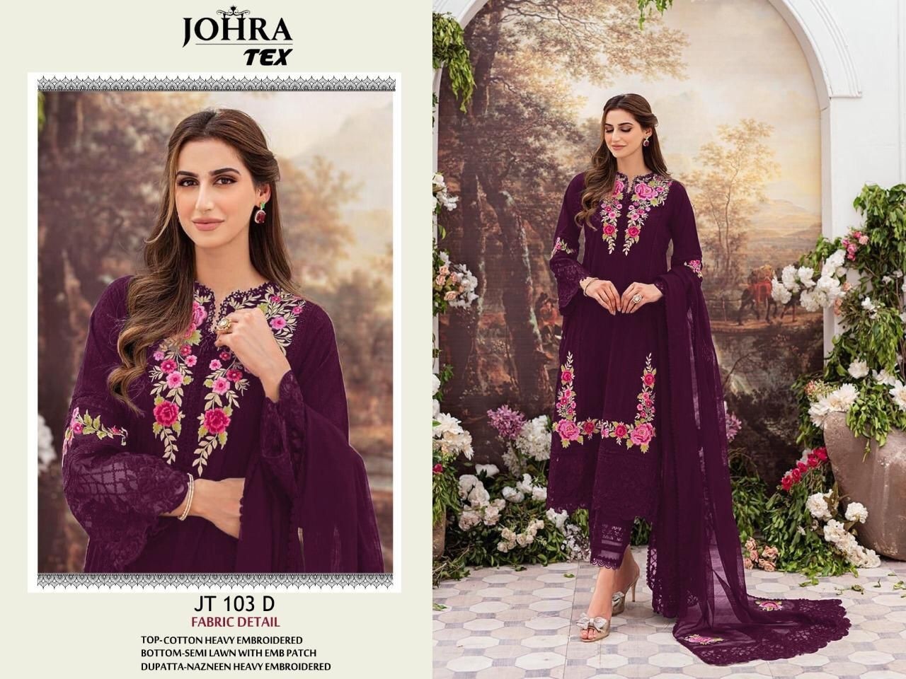 JOHRA TEX JT103 D PAKISTANI SUITS WHOLESALER