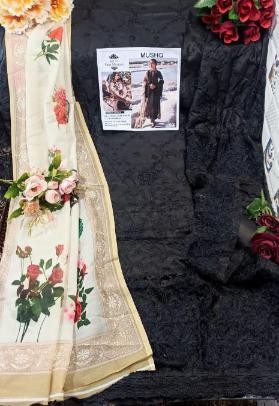 SANA MARYAM MUSHQ SM 117 B BLACK PAKISTANI DESIGNER SUITS
