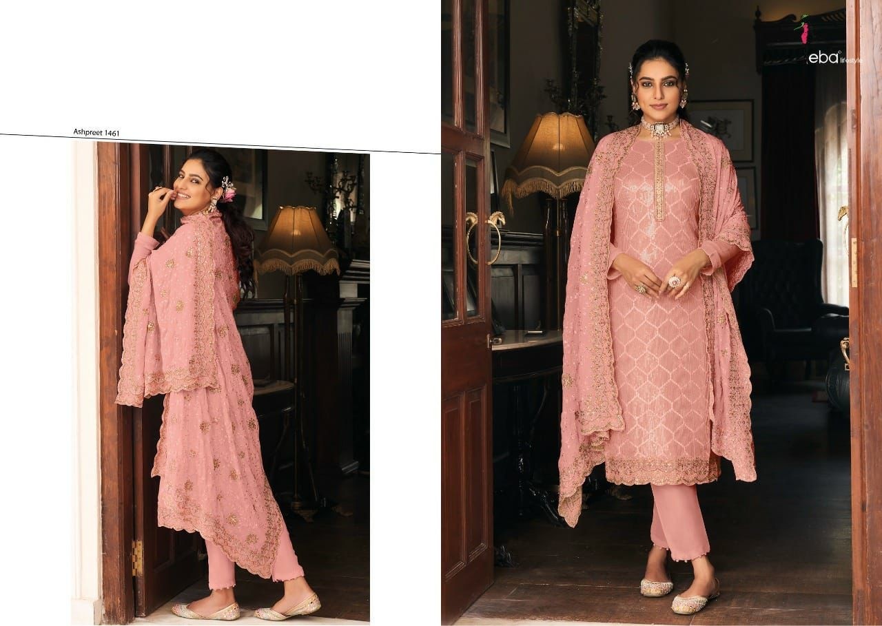 EBA LIFESTYLE 1461 ASHPREET 5 SALWAR SUITS SINGLE WITH PRICE 