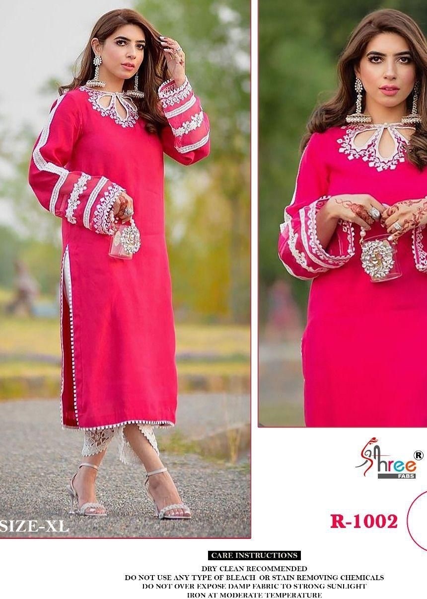 SHREE FABS R 1002 HIT DESIGN PAKISTANI KURTIS DEALER
