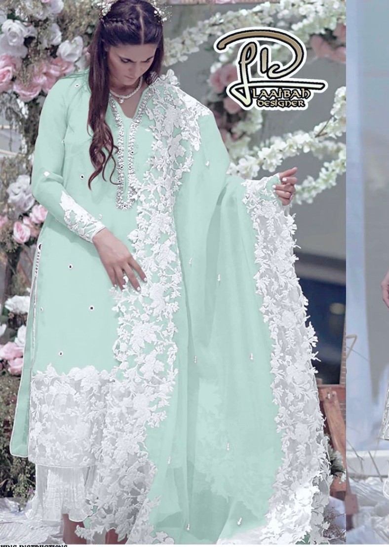 LAAIBAH DESIGNER AAYARA 33 C WHOLESALER PAKISTANI SUITS SINGLE PIECE