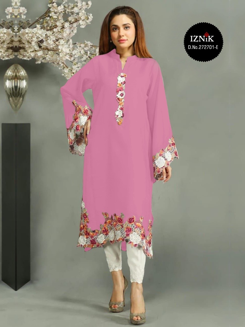 IZNIK 272701 A TO 272701 D KURTIS LATEST COLLECTION SINGLE