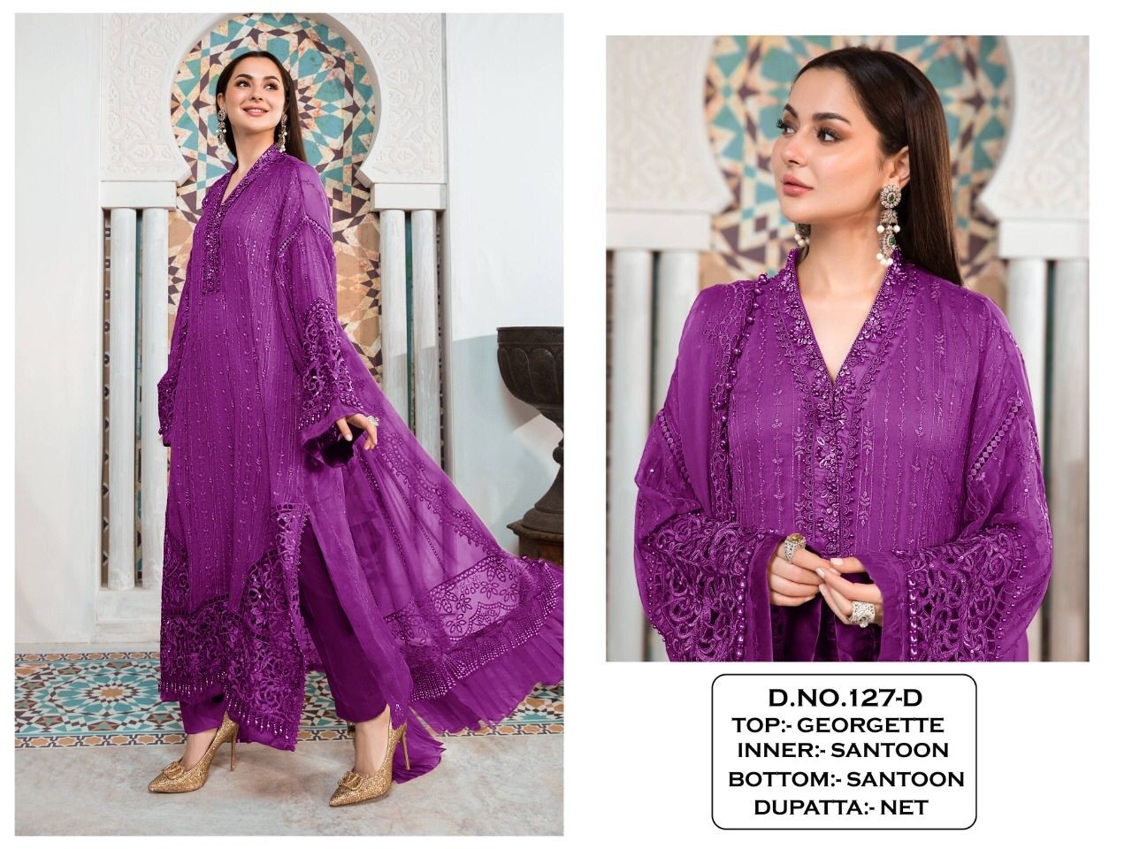 KALEESHA FASHION KF 127 TO 127 F LATEST DESIGNER PAKISTANI SUITS 