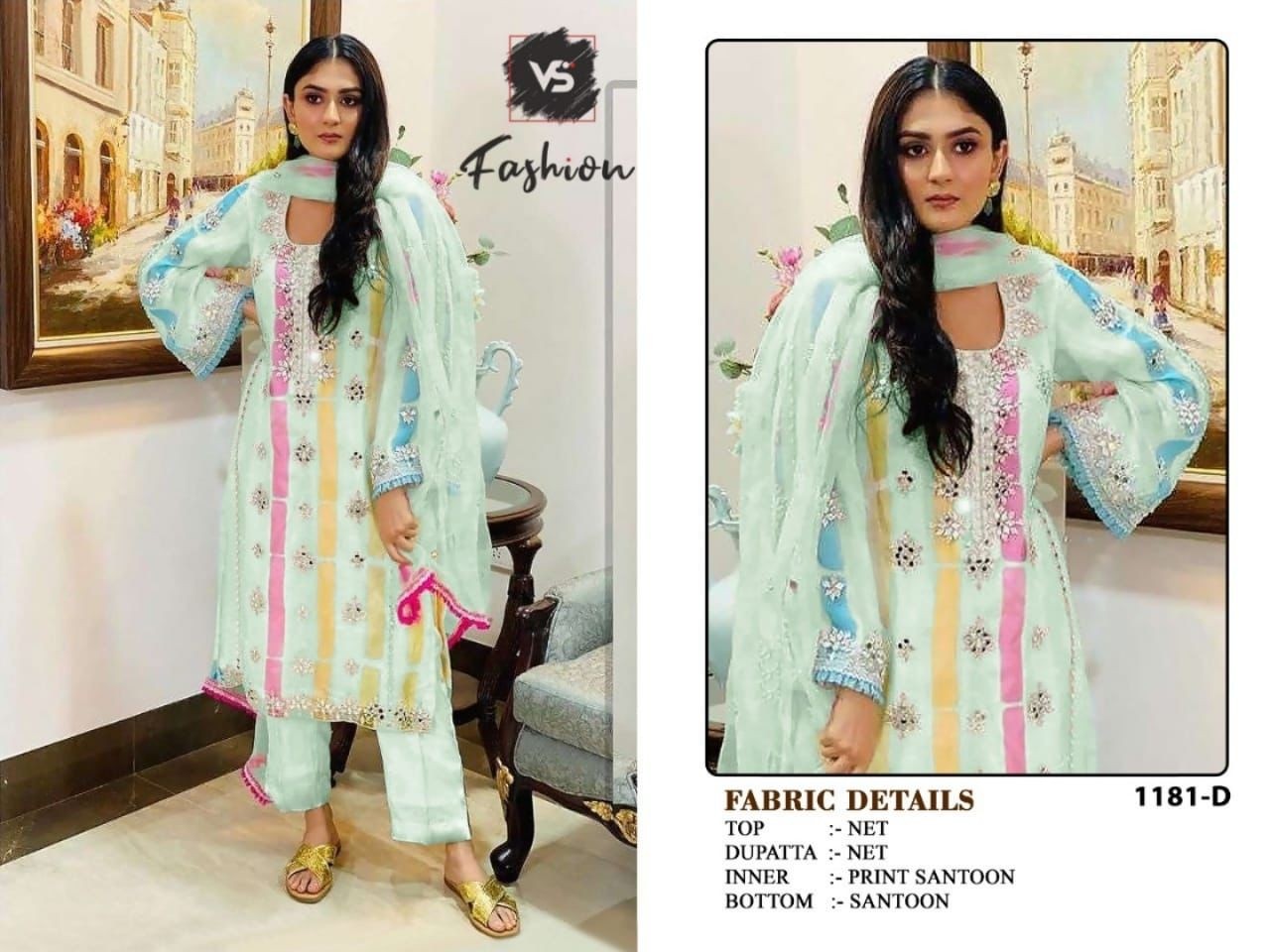 VS FASHION 1181 D PAKISTANI DRESS ONLINE SHOPPING
