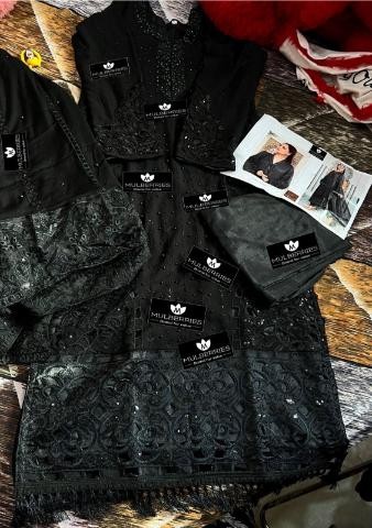 MULBERRIES BLACK HIT COLOURS PAKISTANI SALWAR SUITS 