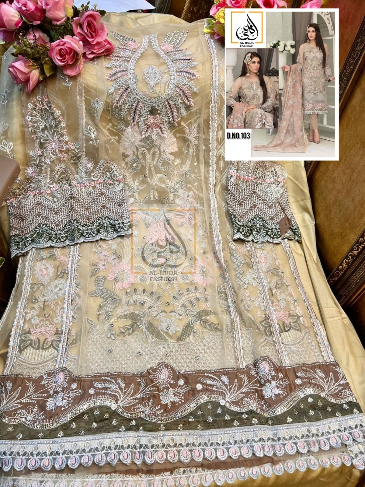 AI HUDA FASHION 103 PAKISTANI SUITS ONLINE SHOPPING   