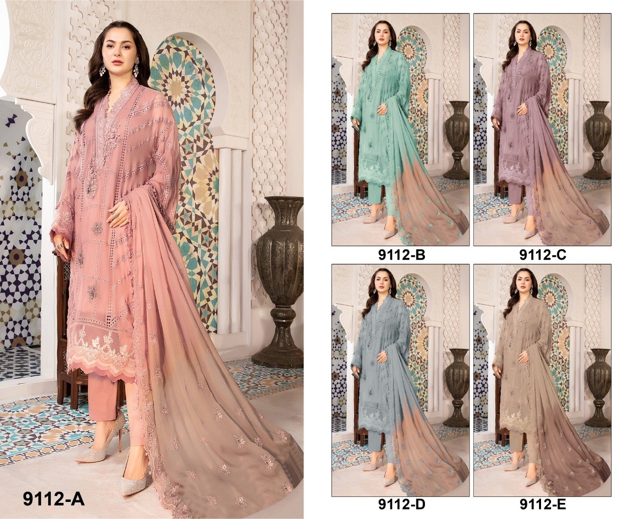 MAARIA A 9112 C PAKISTANI SUITS WHOLESALER WITH PRICE