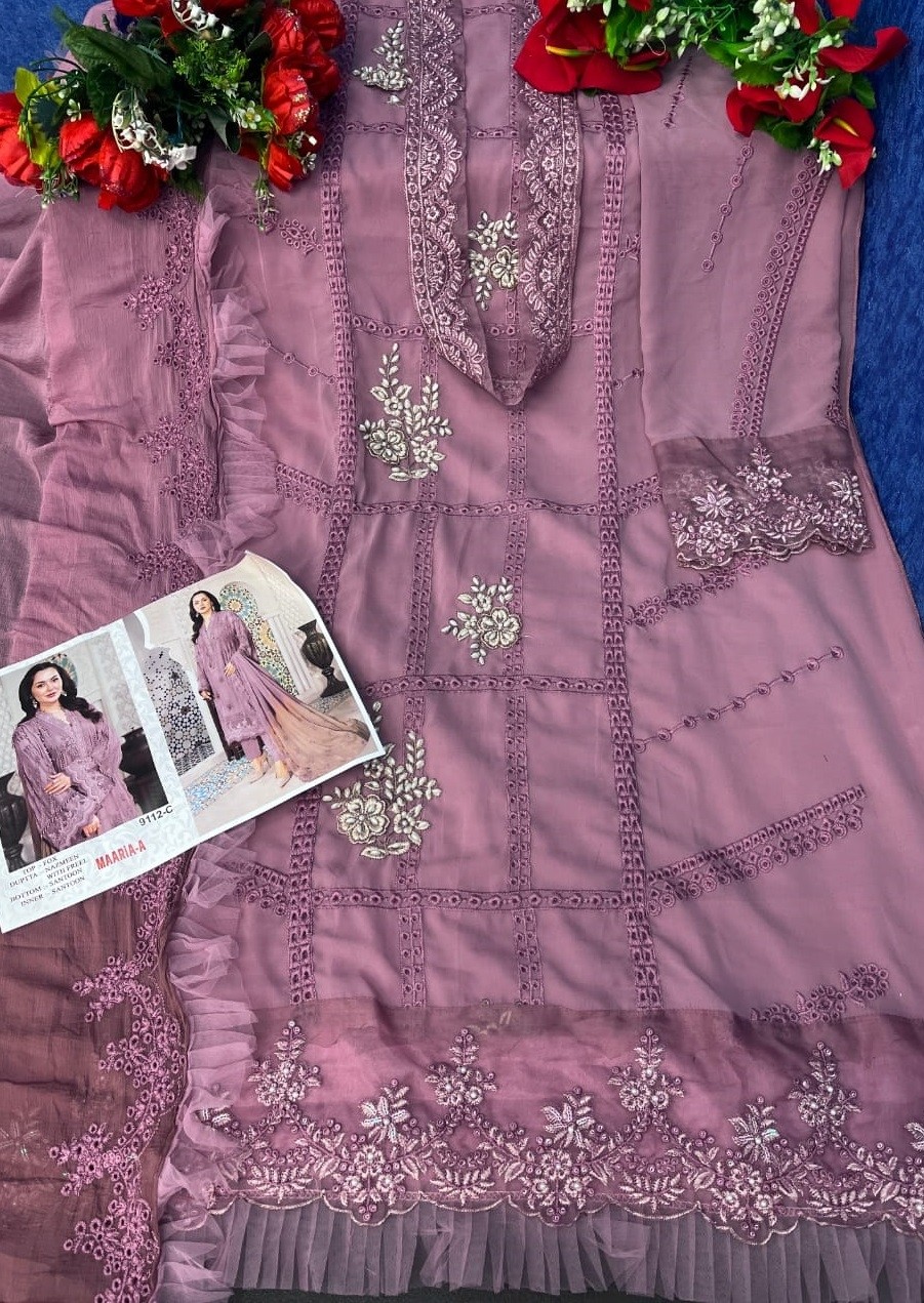 MAARIA A 9112 C PAKISTANI SUITS WHOLESALER WITH PRICE