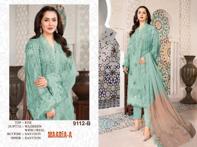 MAARIA A 9112 B PAKISTANI SUITS WHOLESALER