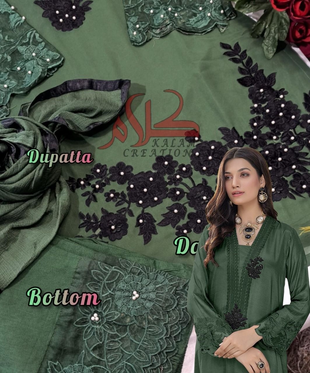 KALA CREATION 1104 GREEN TUNIC PAKISTANI KURTI