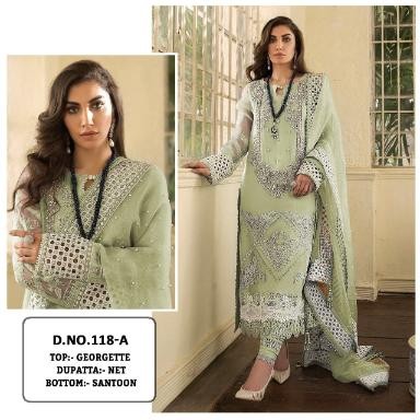 KALEESHA FASHION KF 118 A PAKISTANI SUIT WHOLESALE