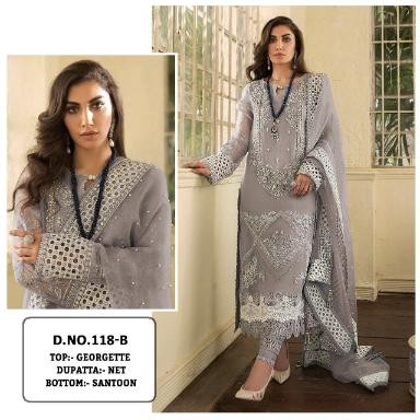 KALEESHA FASHION KF 118 B PAKISTANI SUIT WHOLESALE ONLINE SHOPPING