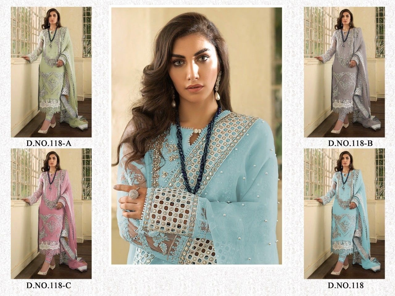 KALEESHA FASHION KF 118 B PAKISTANI SUIT WHOLESALE ONLINE SHOPPING