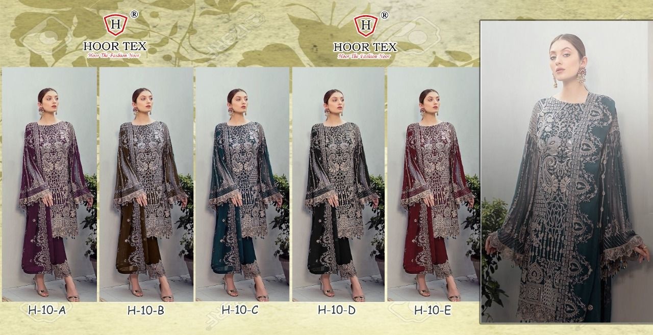 HOOR TEX H 10 B PAKISTANI SALWAR SUITS ONLINE