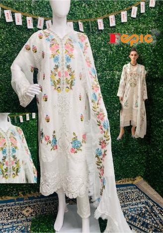 FEPIC ROSEMEEN C 1242 EMBROIDERED PAKISTANI SUITS