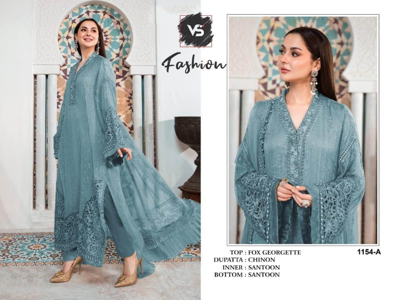 VS FASHION 1154 TO 1154 K PAKISTANI DRESSES SINGLE PIECE SURAT