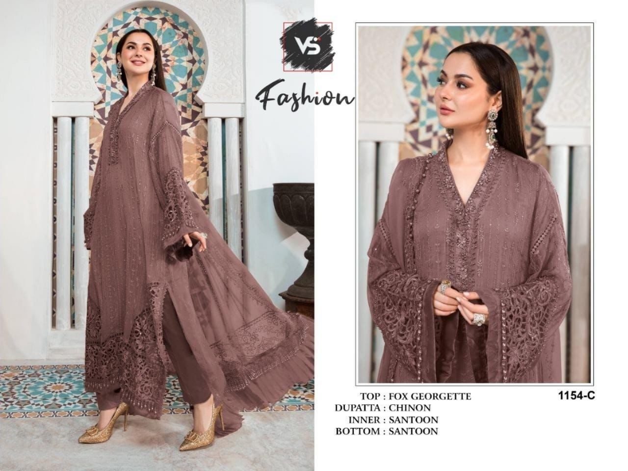 VS FASHION 1154 TO 1154 K PAKISTANI DRESSES SINGLE PIECE SURAT