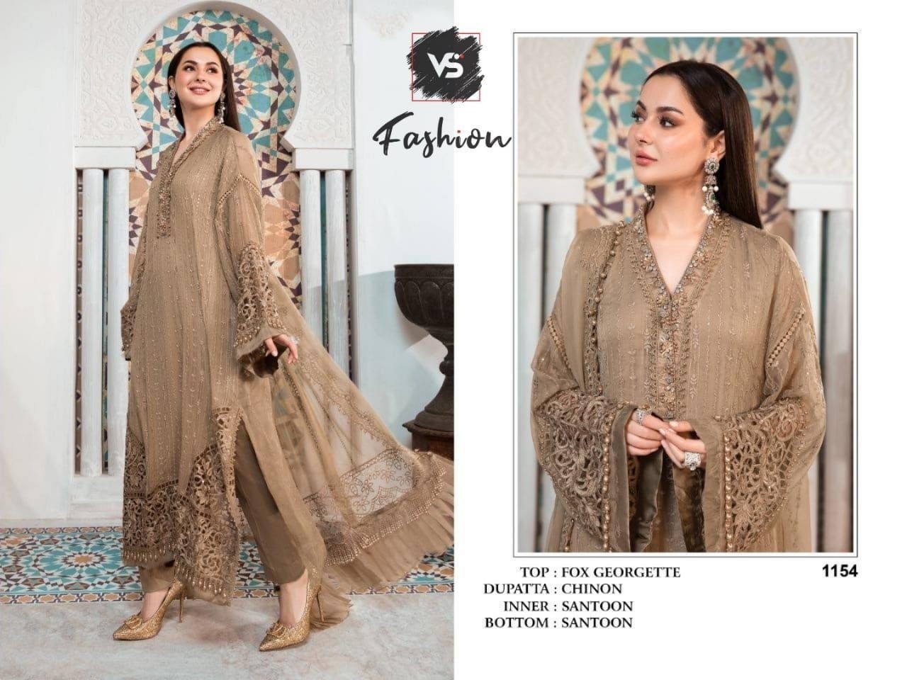 VS FASHION 1154 TO 1154 K PAKISTANI DRESSES SINGLE PIECE SURAT