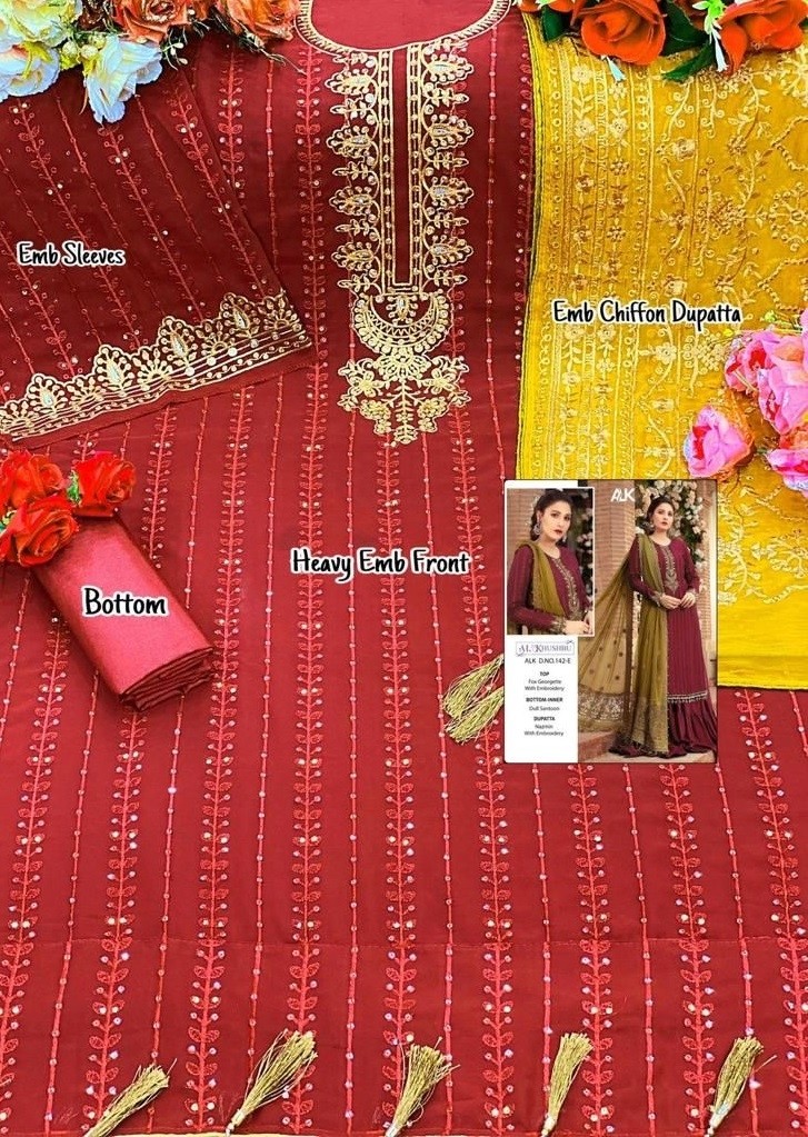 AL KHUSHBU ALK 142 E MARIA B HIT DESIGNS SUITS BEST SUPPLIER