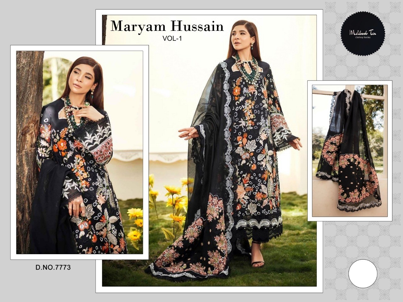 MEHBOOB TEX 7773 MARYAM HUSSAIN VOL 1 PAKISTANI DESIGNER SUITS