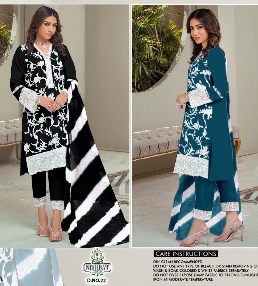 NISHBAT STUDIO 22 HIT PAKISTANI KURTIS SINGLE PIECE