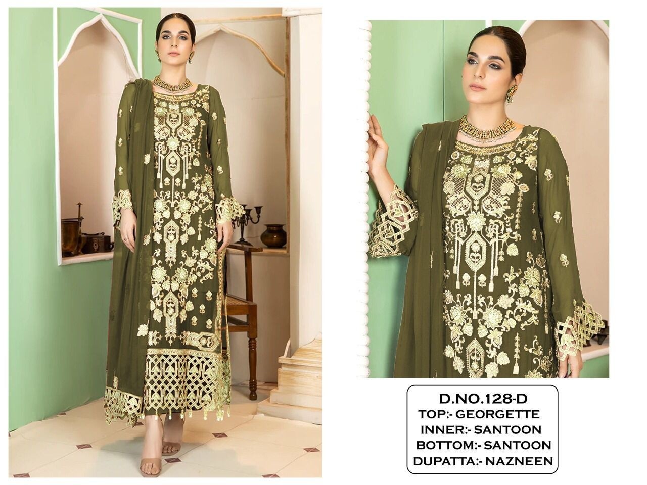 KALEESHA FASHION KF 128 TO 128 E SALWAR SUITS SINGLE PIECE