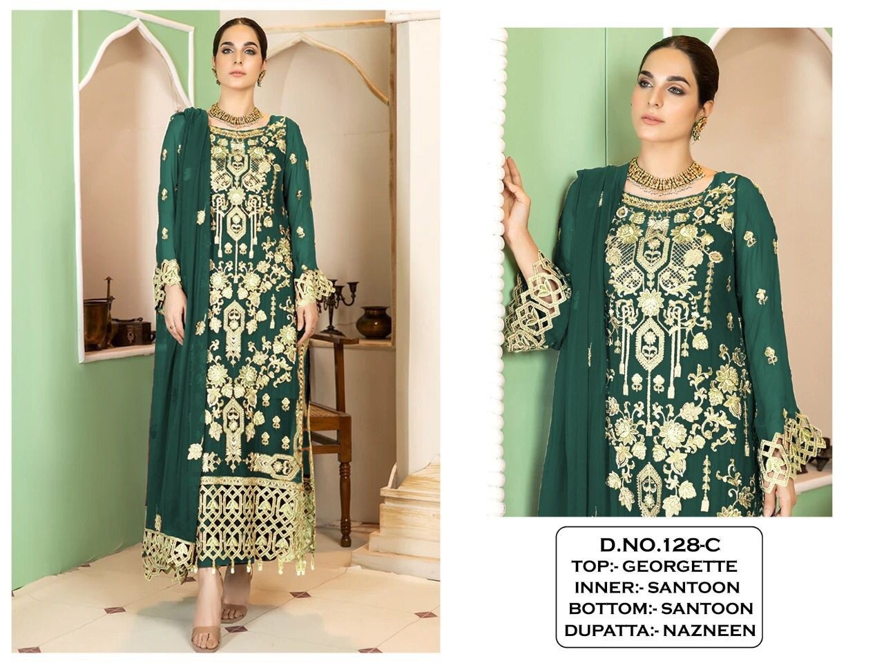 KALEESHA FASHION KF 128 TO 128 E SALWAR SUITS SINGLE PIECE