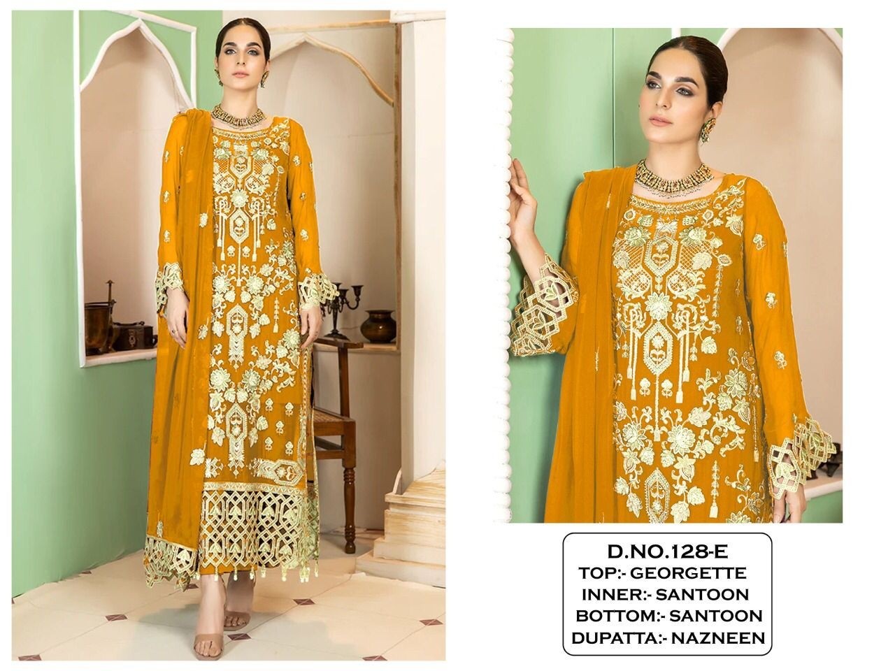 KALEESHA FASHION KF 128 TO 128 E SALWAR SUITS SINGLE PIECE