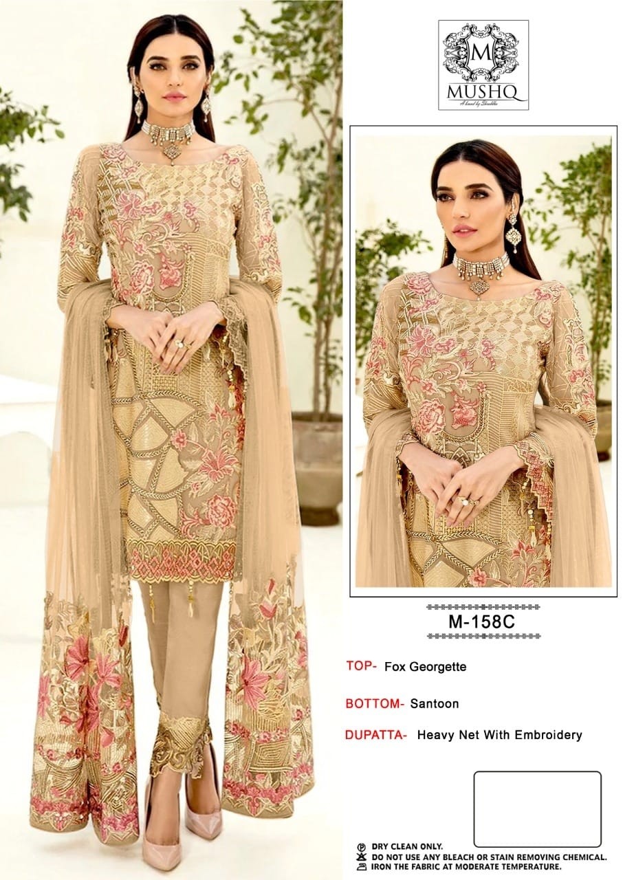 MUSHQ BY SHRADDHA 158 A LATEST READYMADE COLLATION SUITS 
