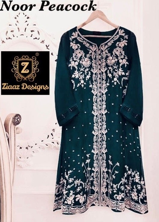 ZIAAZ DESIGNS NOOR PEACOCK LATEST DRESS SALWAR SUITS