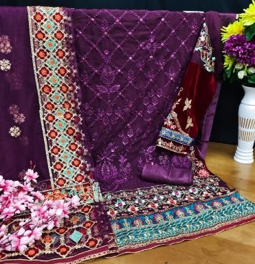 KALEESHA FASHION KF 129 E PAKISTANI SUITS WHOLESALE BY SHOP