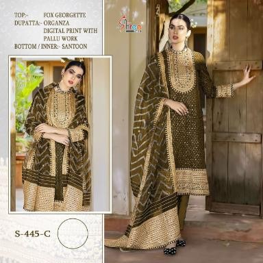 SHREE FABS S 445 C PAKISTANI SUITS SINGLE PIECE