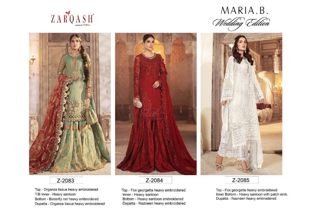 ZARQASH MARIA B WEDDING EDITION Z 2084 PAKISTANI DRESSES