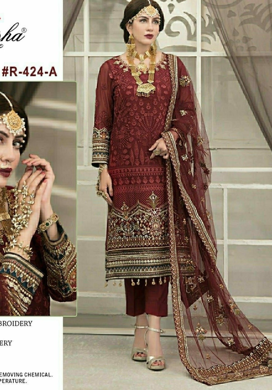 RAMSHA R 424 A LATEST PAKISTANI DRESS WHOLESALE